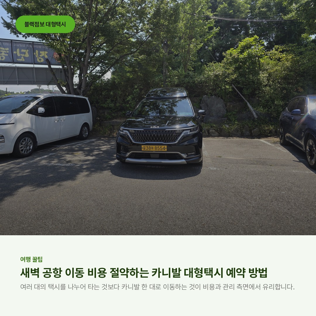 새벽 공항 이동 비용 절약하는 카니발 대형택시 예약 방법