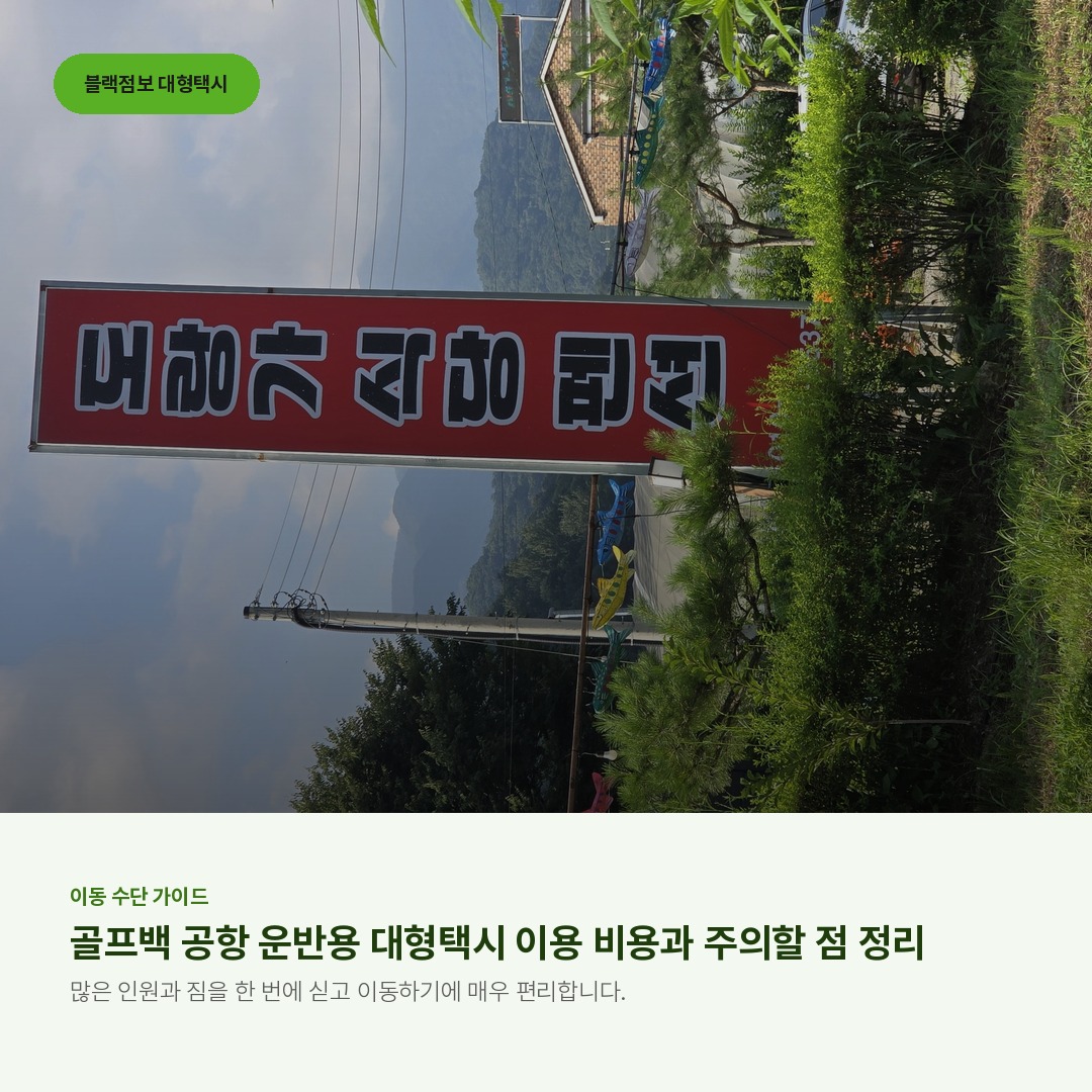 골프백 공항 운반용 대형택시 이용 비용과 주의할 점 정리