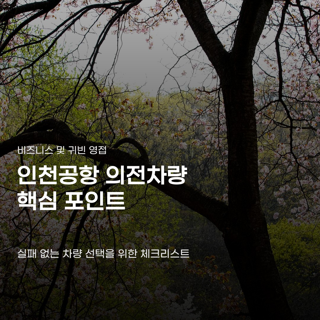 인천공항 의전차량 조건 확인부터 이용까지의 단계별 과정