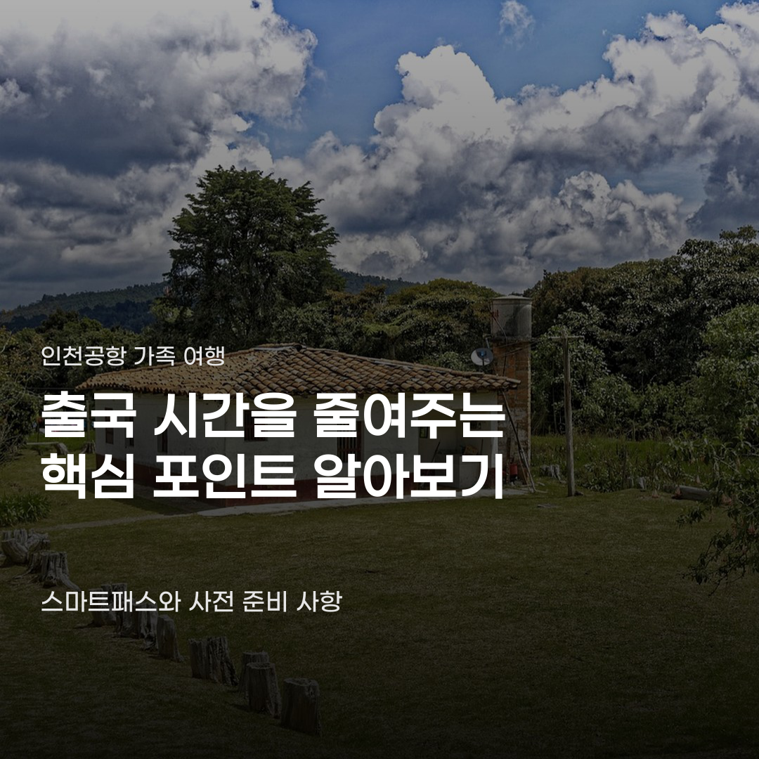 인천공항 가족 여행, 이용하는 서비스에 따라 출국 속도가 달라집니다